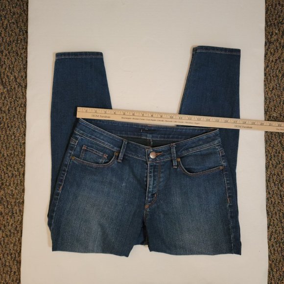 Ann Taylor LOFT Women's Jeans Size 6 Blue Denim Zipper Bottoms NO SIZE TAG - Picture 2 of 11